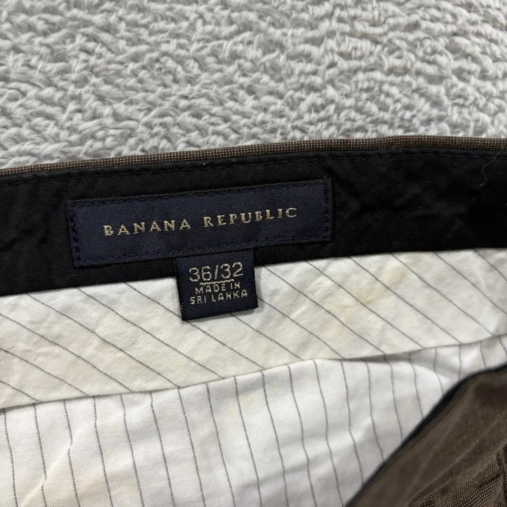 Banana Republic Dress Pants Men's 36 x 28* Brown Formal Event Relaxed Preppy